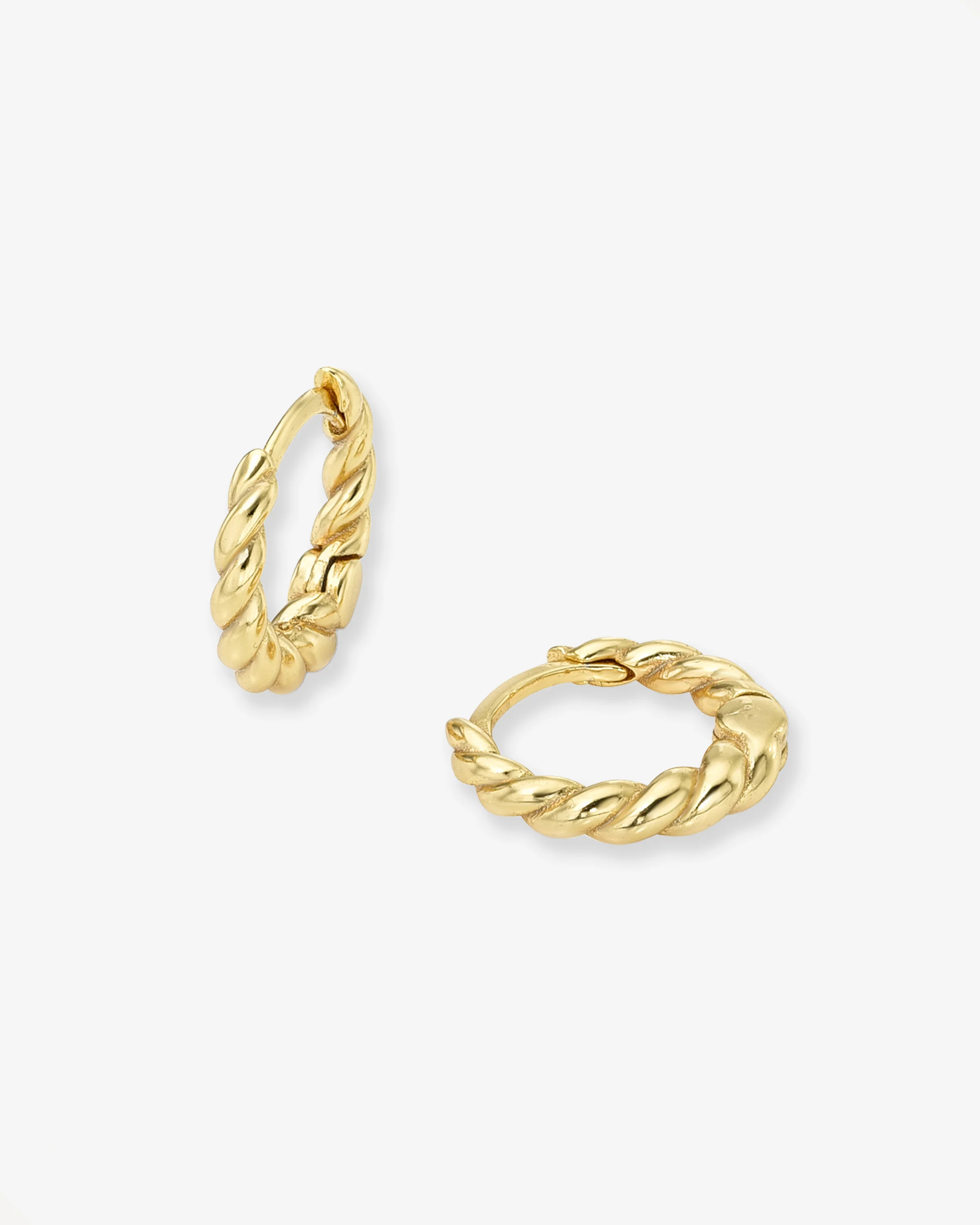 Small Braided Hoop Earrings | Zoe Lev Jewelry