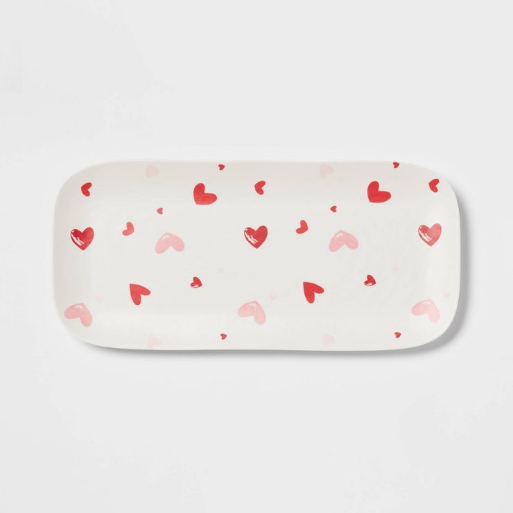 14" x 6" Melamine Scattered Heart Serving Platter - Threshold™ | Target