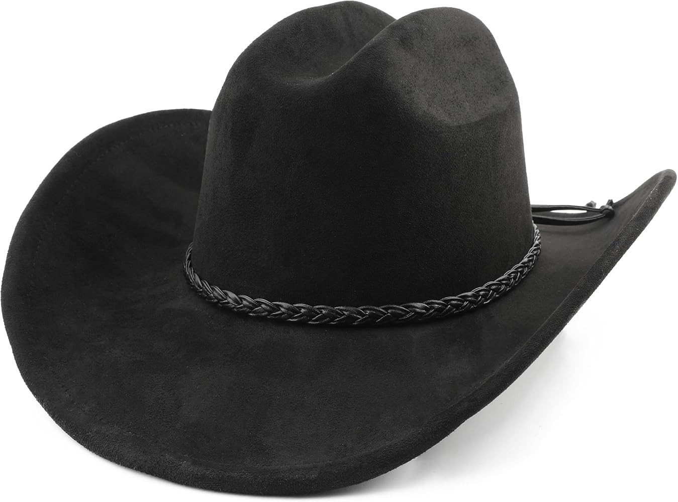 Big Wide Brim Cowboy Hat for Women Men Felt Western Cowgirl Hats | Amazon (US)