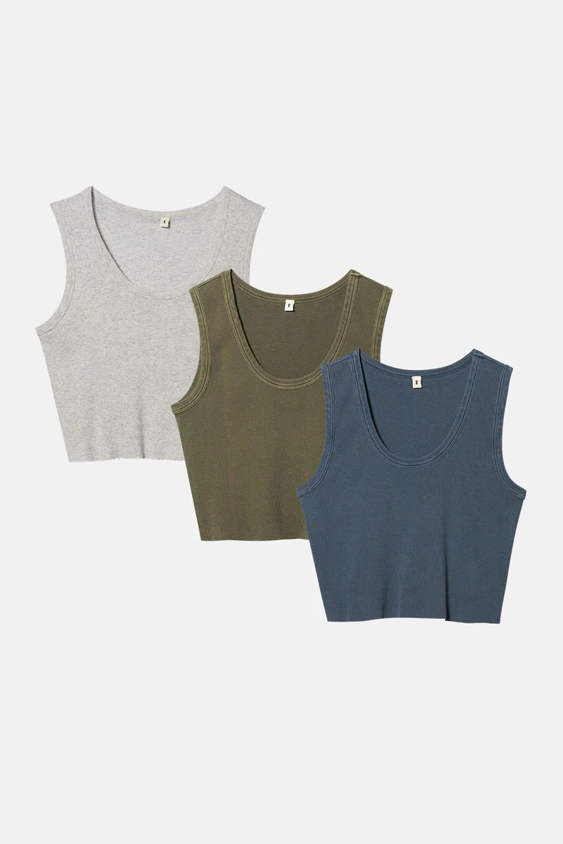 MALIBU CROP TANK 3 PACK | Elwood Clothing