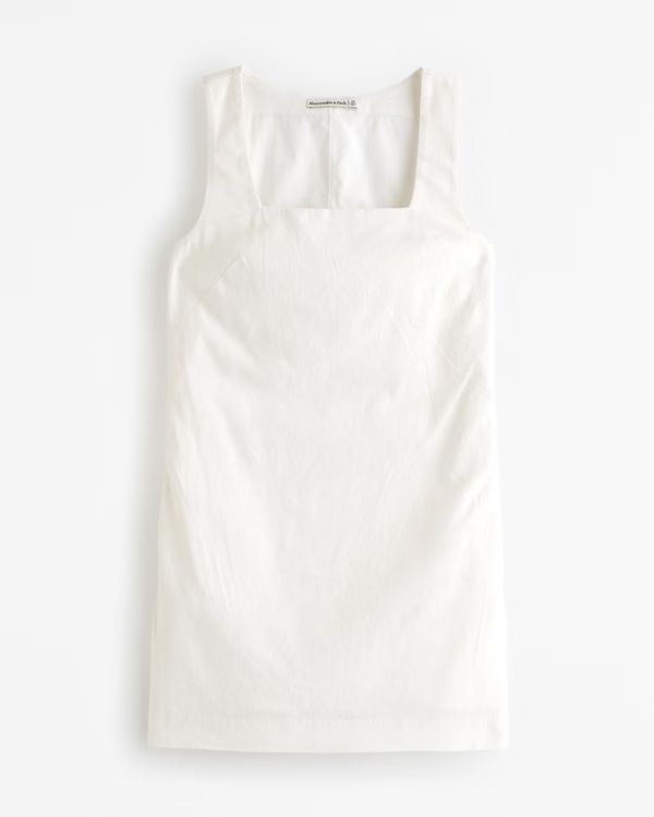 Women's Linen-Blend Shift Mini Dress | Women's Dresses & Jumpsuits | Abercrombie.com | Abercrombie & Fitch (US)