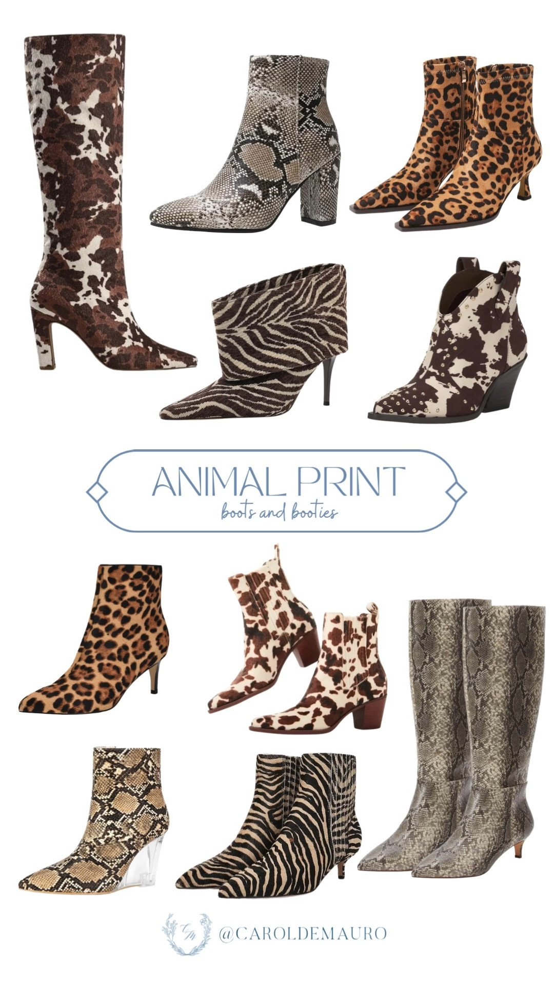 Leopard, zebra, snake, and cow print, this roundup has every animal print boot you could want this season! Bold and so easy to style.

animal print boots, leopard print booties, snake print boots, fall boot trends, statement boots women, cow print booties, zebra print shoes, fall footwear roundup, fashion statement

#LTKootd #LTKU