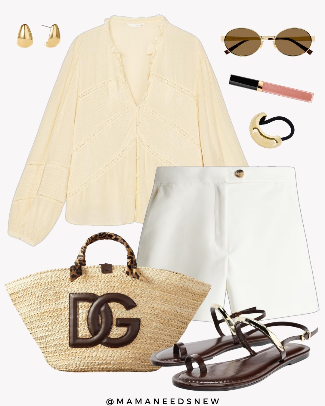 A spring / summer outfit with a butter yellow shirt, shorts, sandals & raffia bag 💛

#LTKItBag #LTKStyleTip #LTKSaleAlert