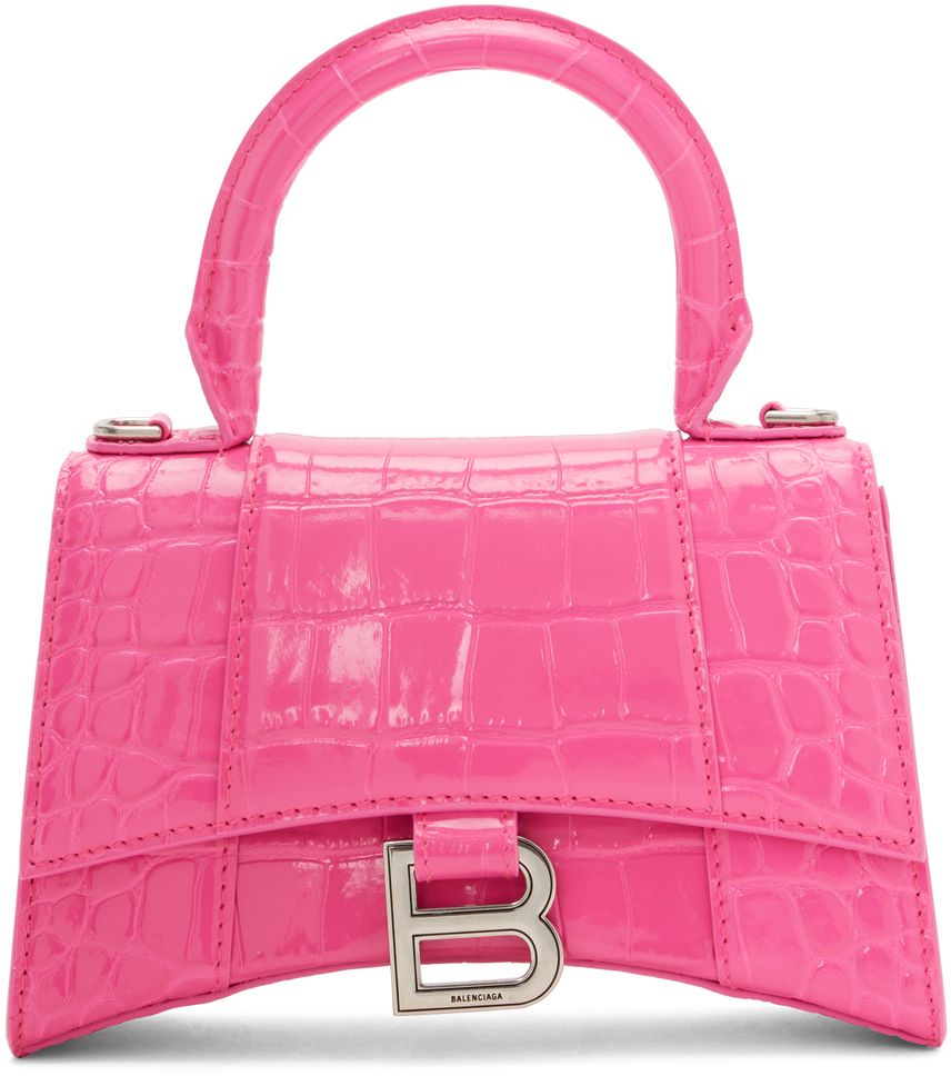Pink Croc XS Hourglass Bag | SSENSE