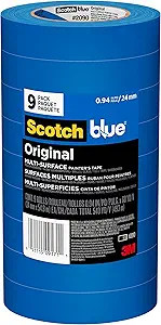Scotch Painter's Tape Original Multi-Surface Painter's Tape, 0.94 Inches x 60 Yards, 9 Rolls, Blu... | Amazon (US)