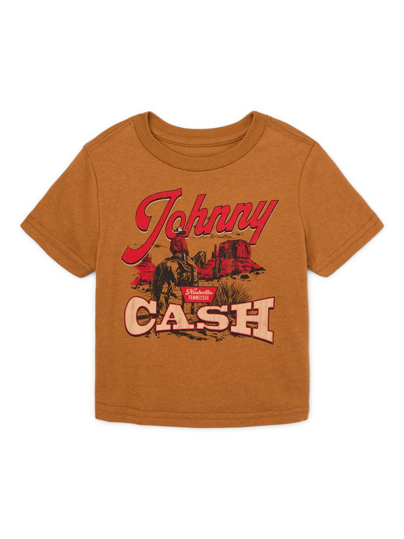 Johnny Cash Music Tour Toddler Short Sleeve Tee, Sizes 12M-5T | Walmart (US)