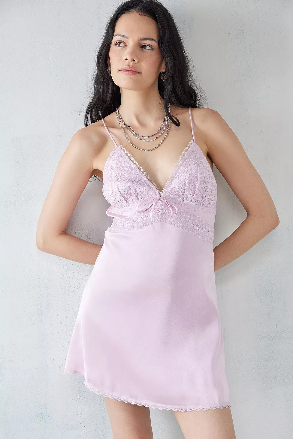Light Before Dark Sammy Mini Slip Dress | Urban Outfitters (EU)