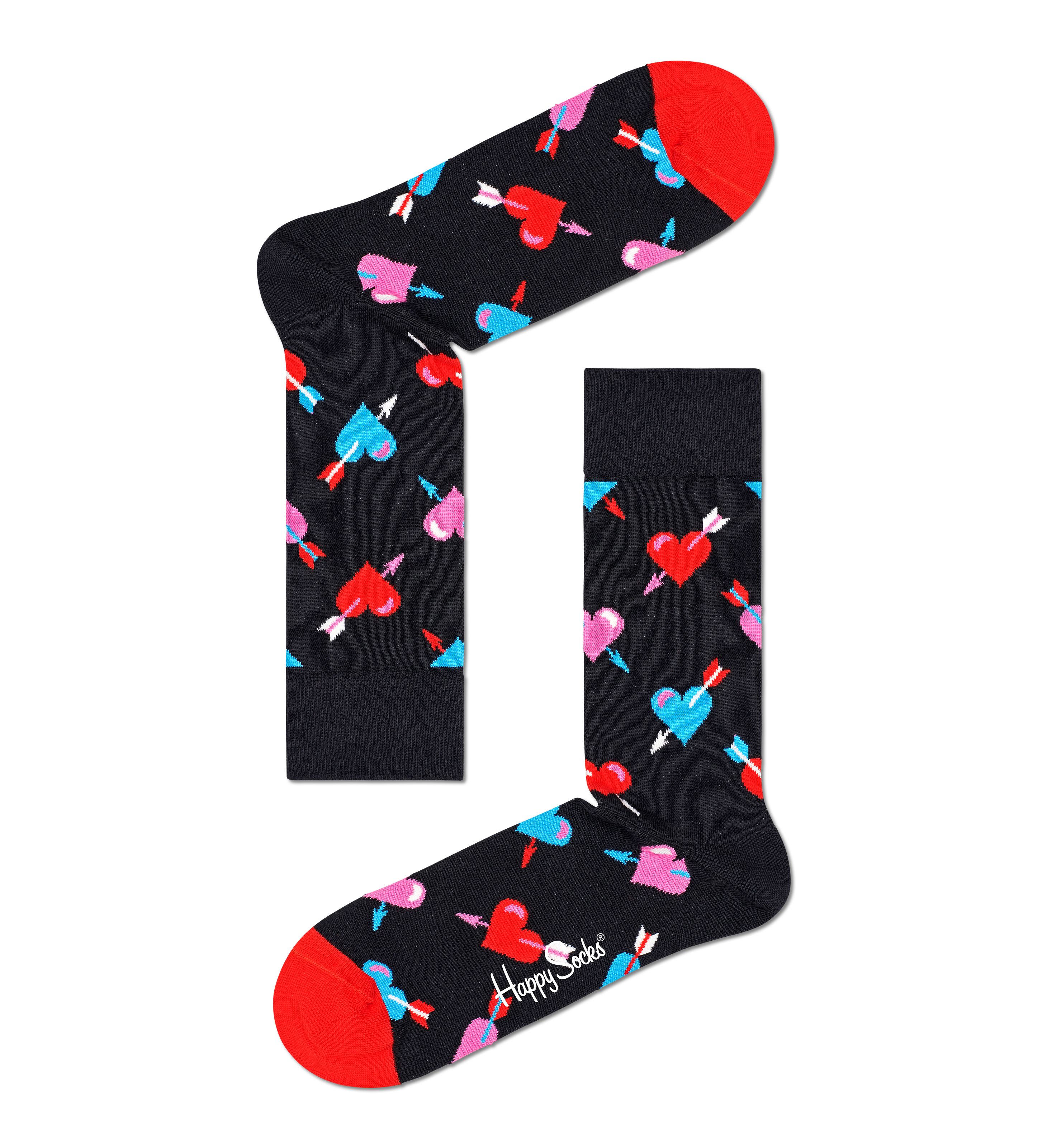 Black Sock: Heart | Happy Socks US | Happy Socks (US)