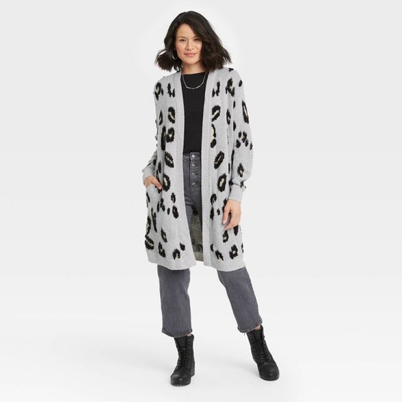 Women's Long Sleeve Cardigan - Knox Rose™ Leopard Print | Target