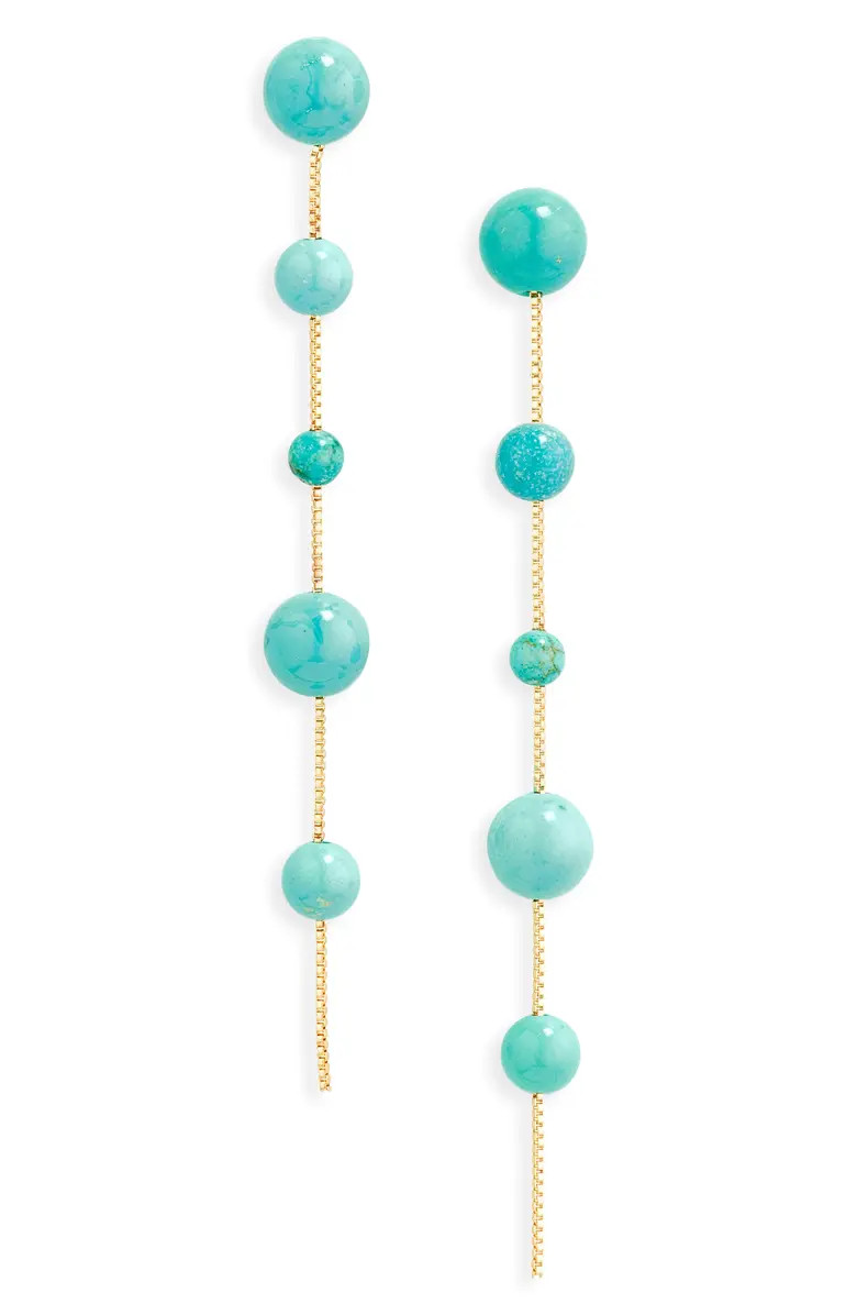 BaubleBar Madeline Turquoise Bead Drop Earrings | Nordstrom | Nordstrom