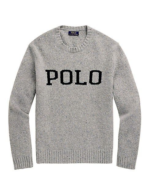 Logo Speckled Wool-Blend Sweater | Saks Fifth Avenue