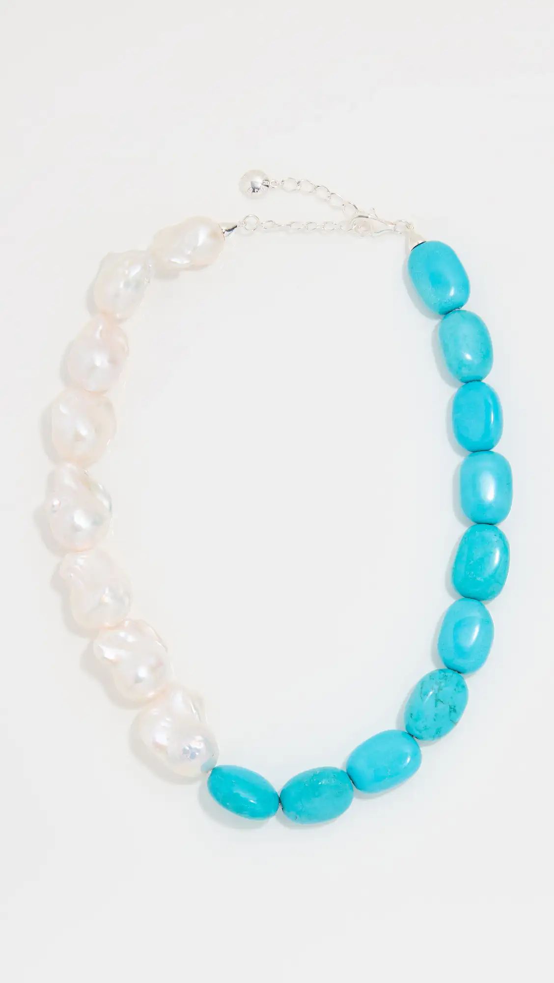 Turquoise Baroque Pearl Collar Necklace | Shopbop