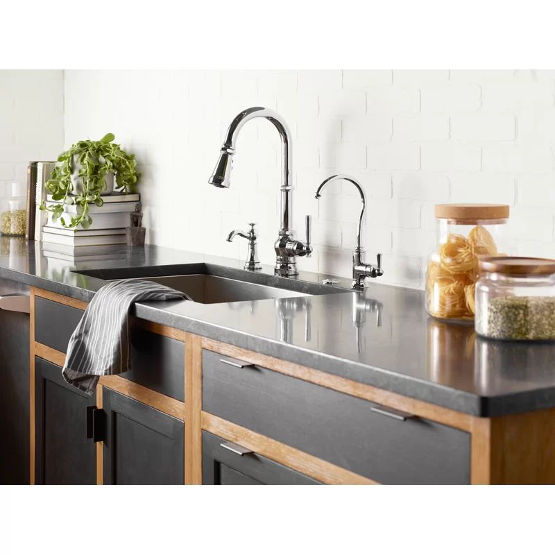 S72003 Paterson One-Handle Pull Down Single Handle Kitchen Faucet with Power Boost | Wayfair North America