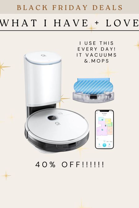 LOVE our robot vacuum! It vacuums and mops! Have had it for 2 years now and running strong! 40% off! Makes a great gift! #vacuum #robotvacuum #robovac #holidaygift #christmasgift #gift #giftideas #homegifts

#LTKhome #LTKGiftGuide #LTKCyberWeek