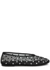 Marcy crystal-embellished mesh ballet flats | Harvey Nichols