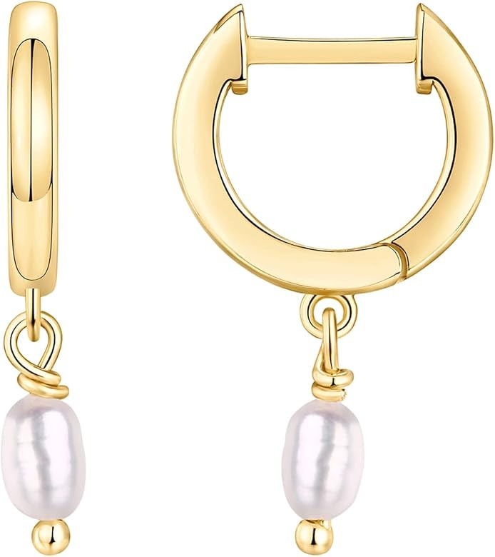 PAVOI 14K Gold Plated S925 Sterling Silver Post BOHO Drop Lightweight/Dangle Huggie Earrings for ... | Amazon (US)