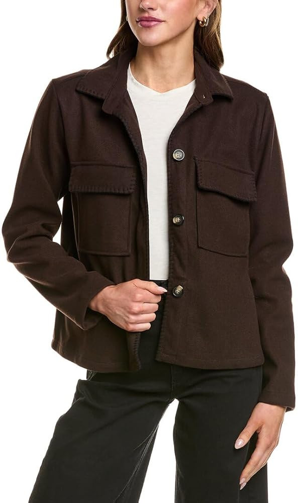 Beach Lunch Lounge Womens Beachlunchlounge Tali Jacket, S, Brown | Amazon (US)