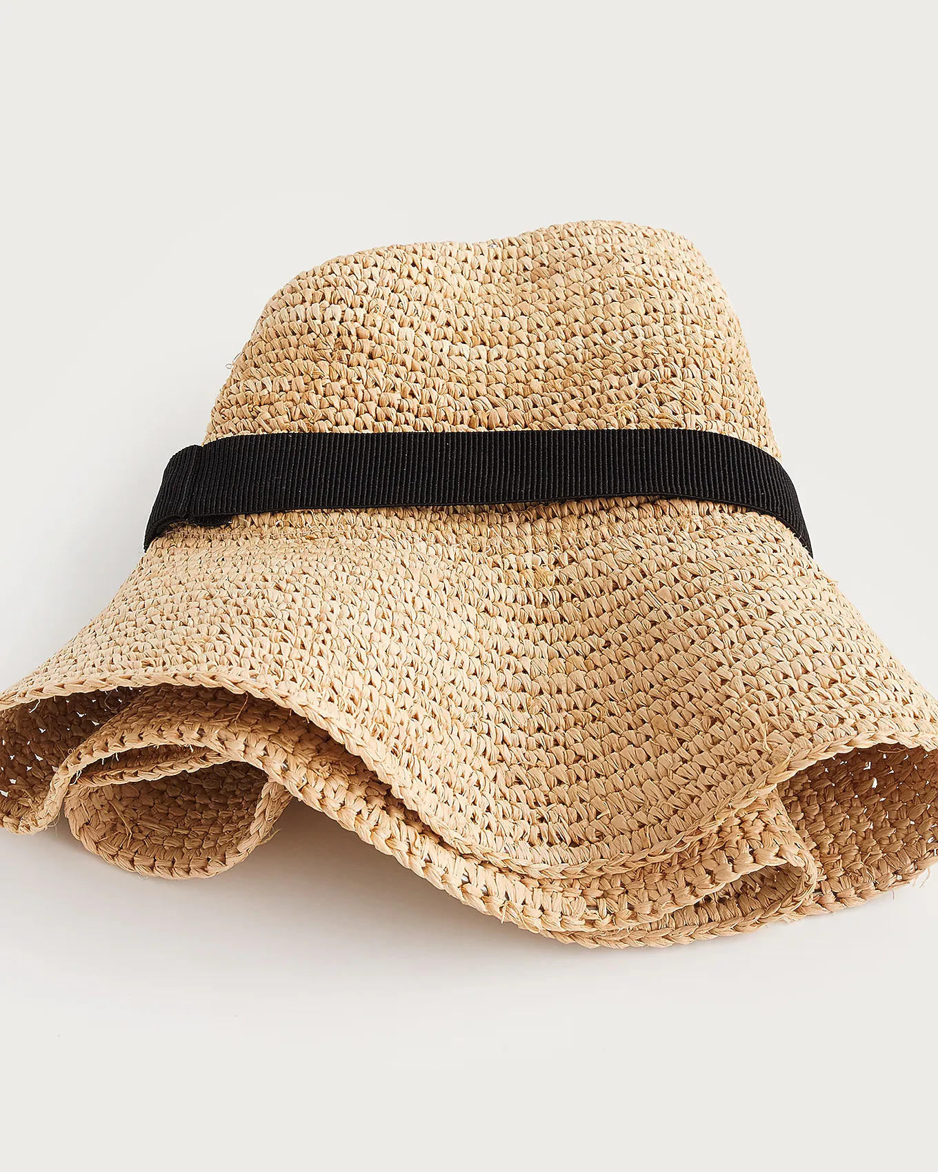 Wide-brim packable straw hat | J. Crew US