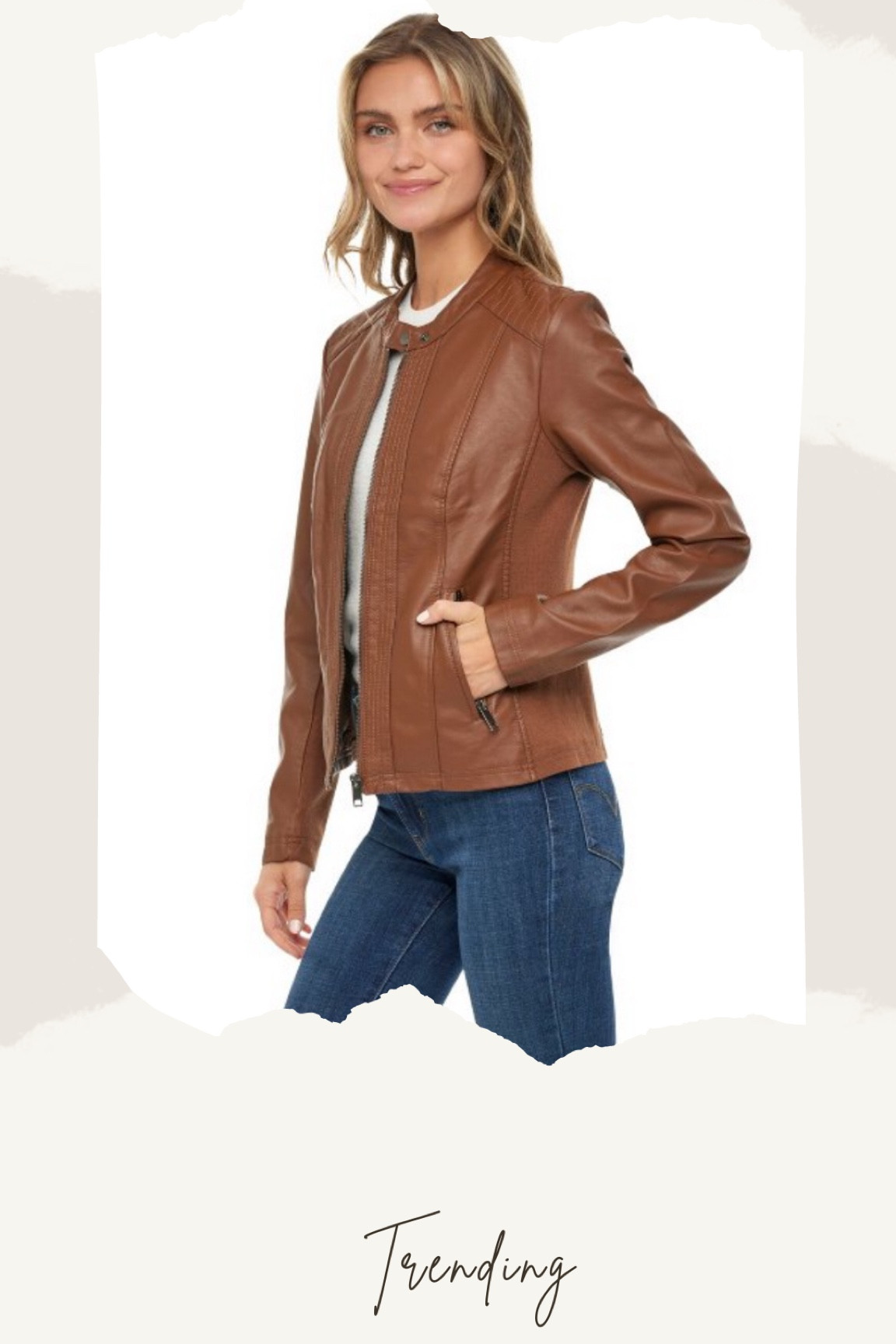 Classic brown Moto every closet needs. It will never go out of style and goes with everything!!🍁🍂

#LTKOver40 #LTKStyleTip