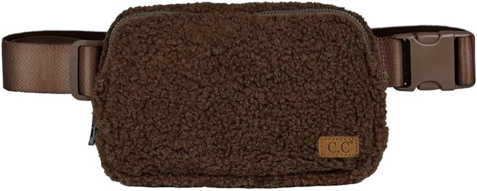 C.C Sherpa Fanny Pack For Women Unisex - Fuzzy Daily Waist Crossbody Belt bag With Adjustable Str... | Amazon (US)