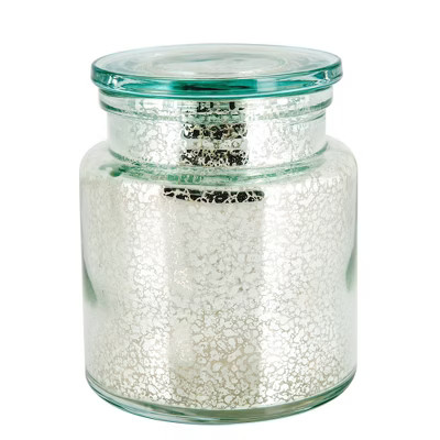 Athena Cotton Ball Jar Blue/Silver - Allure Home Creations | Target