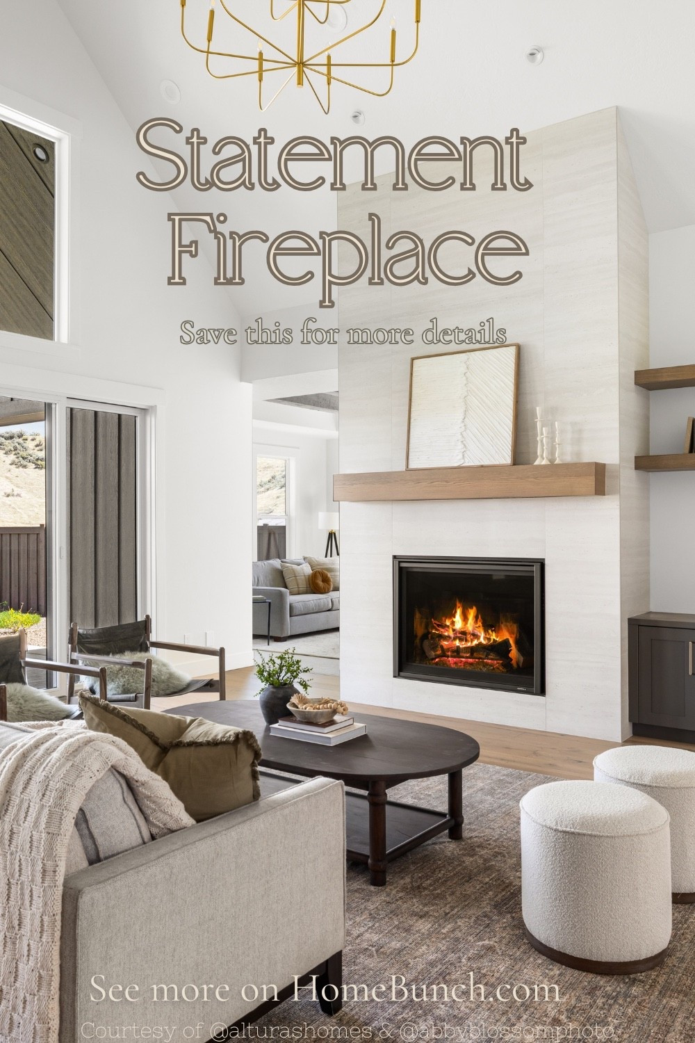 Floor-to-Ceiling Fireplace


A white tile fireplace surround with a stained box mantel pairs beautifully with custom Urbane Bronze cabinetry.


Shop fireplace styling.


#LTKHome #FireplaceDesign #UrbaneBronze #LivingRoom #HomeBunch #LivingRoomDesign
#LivingRoomInspo
#OpenConceptLiving
#InteriorStyling

#LTKOver40 #LTKHome #LTKSaleAlert