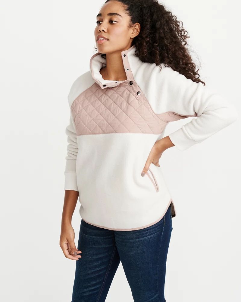 Asymmetrical Snap-Up Fleece | Abercrombie & Fitch US & UK