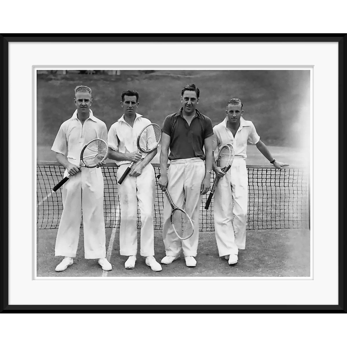 Vintage Black And White Tennis Game " Vintage Black And White Tennis Game III " | Wayfair North America