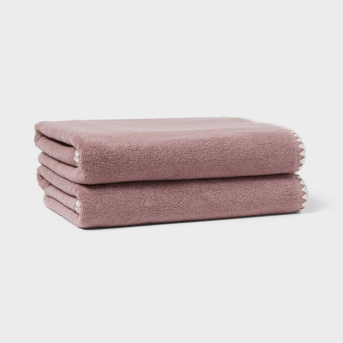 Boho Border Stitch Towel Mauve - Threshold™ | Target