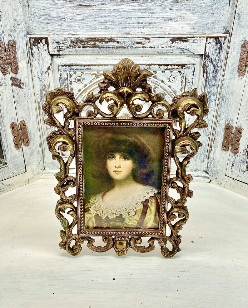 Large Ornate Acanthus Brass Picture Frame Vintage Brass - Etsy | Etsy (US)