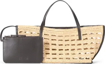 STAUD Mini Christos Raffia Tote in Raffia Crochet at Nordstrom | Nordstrom