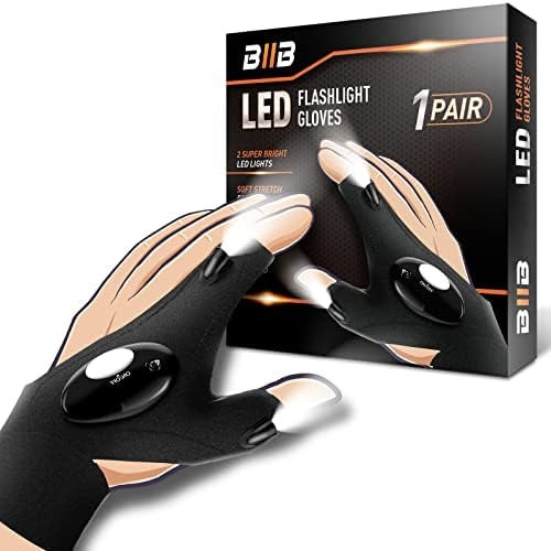BIIB Stocking Stuffers Gifts for Men, LED Flashlight Gloves for Fishing Gifts for Men, Christmas Gif | Amazon (US)