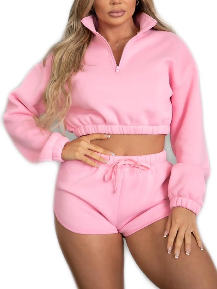 TIC TOC Women’s Fleece Casual Comfy Sweat Short’s with Drawstring Waist Band Athletic Lounge ... | Amazon (US)