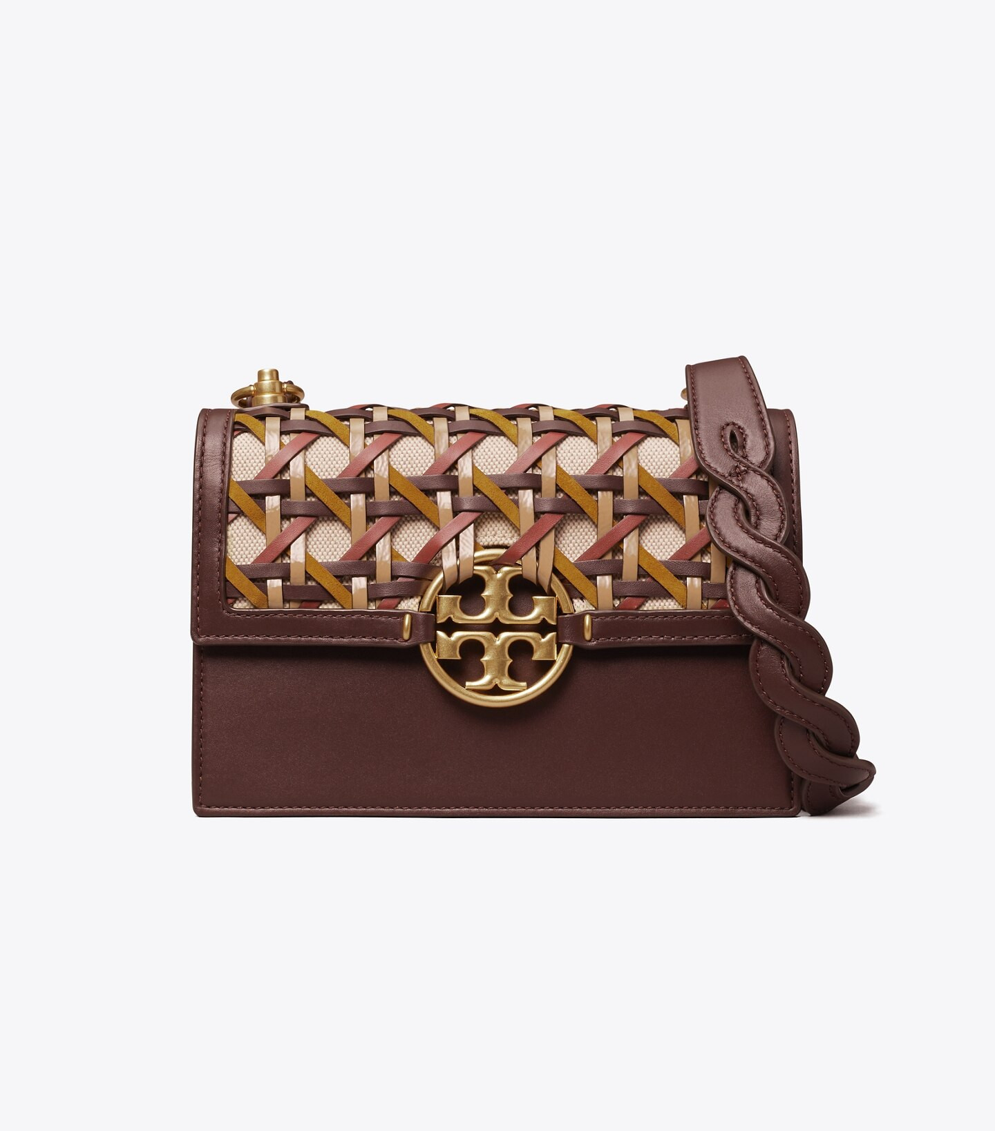 Small Miller Basketweave Flap Shoulder Bag: Women's Designer Shoulder Bags | Tory Burch | Tory Burch (US)