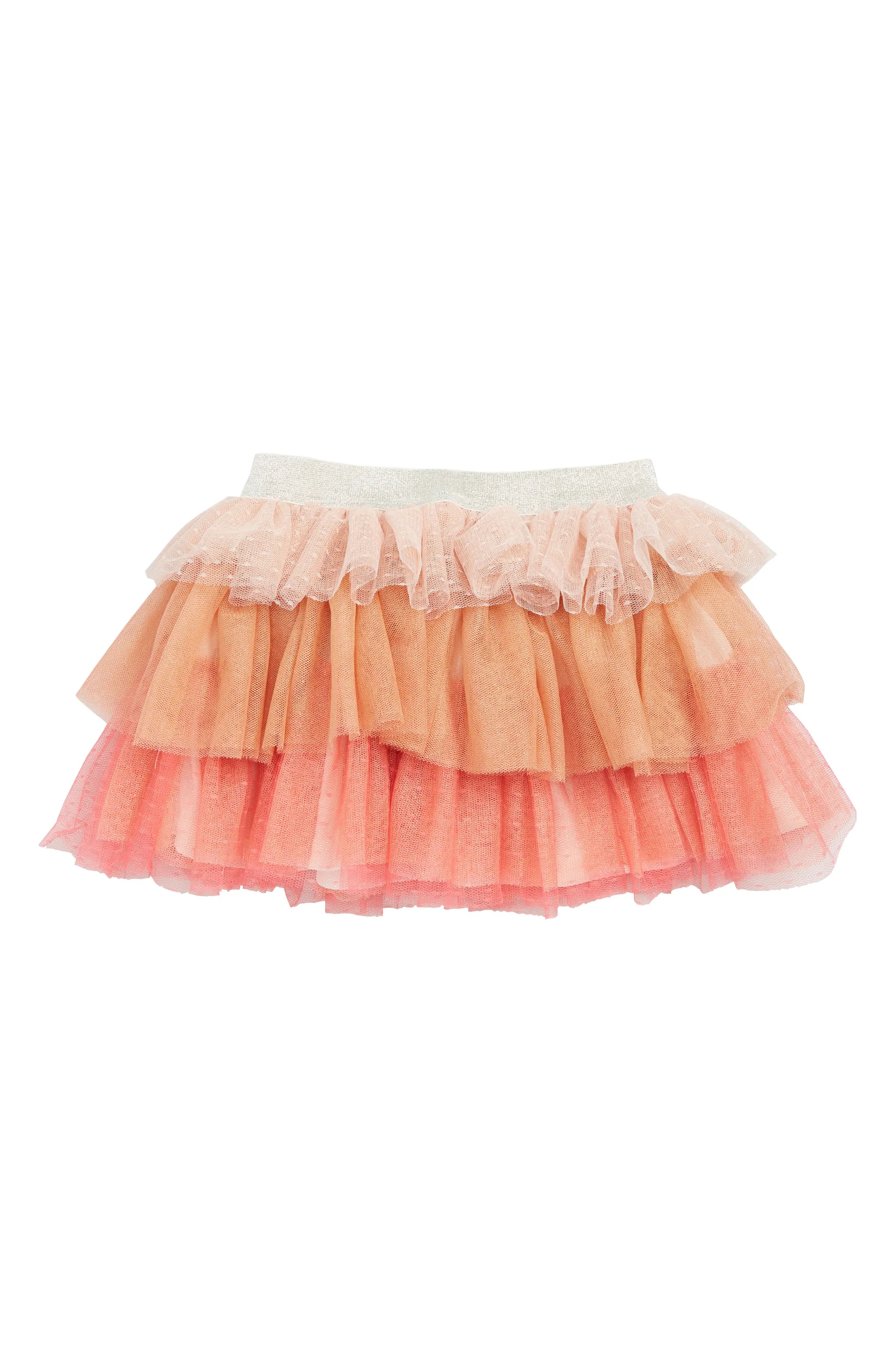 Toddler Girl's Truly Me Triple Tiered Tutu Skirt, Size 3T - Orange | Nordstrom