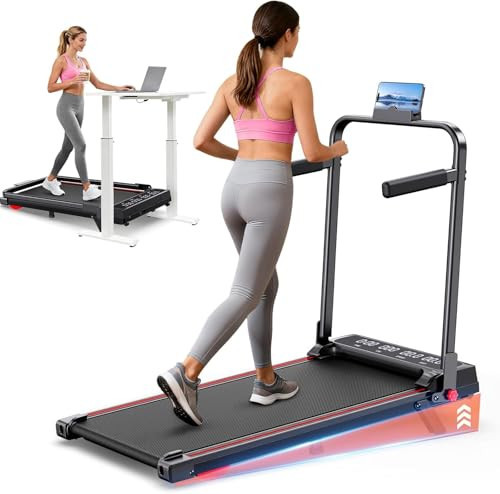 Walking Pad Treadmill for Home Small, 3-in-1 Walking Pad with Handle Bar, 9% Incline Under Desk Treadmill with 300lbs Capacity | Amazon (US)