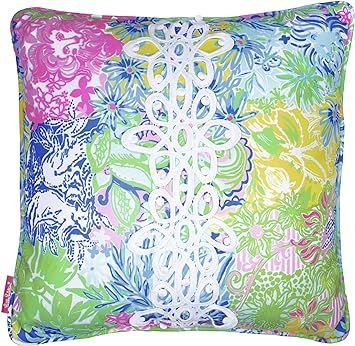 Lilly Pulitzer Indoor/Outdoor Large Decorative Pillow, Cheek to Cheek | Amazon (US)