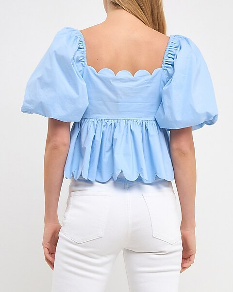 English Factory Scalloped Detail Top | Express