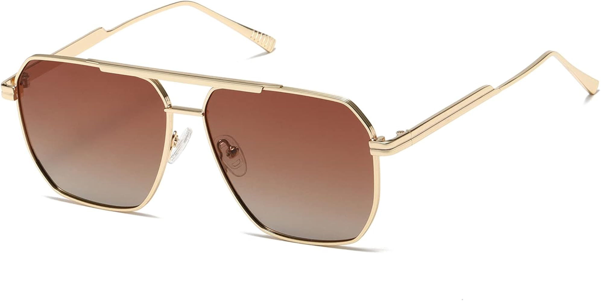 kimorn Polarized Sunglasses Womens Men Retro Oversized Square Vintage Shades Classic Large Metal ... | Amazon (US)
