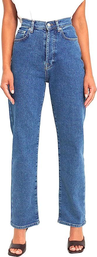 NA-KD Women's Straight High Waist Jeans | Amazon (UK)