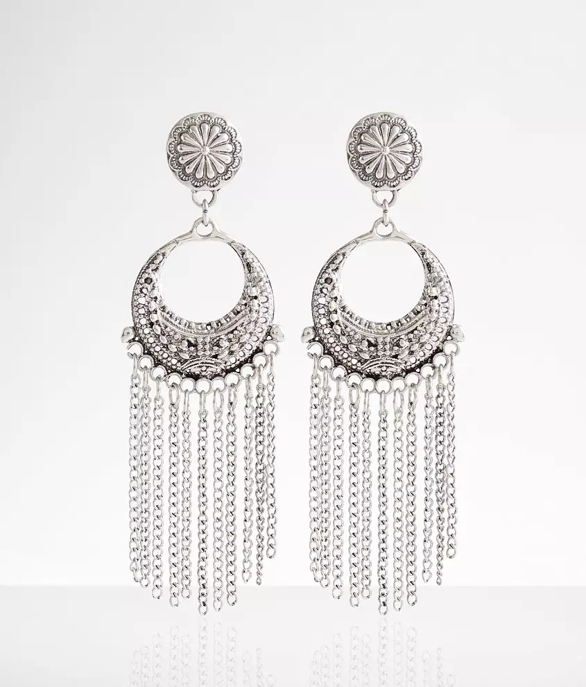 Western Chain Fringe Earring | Buckle