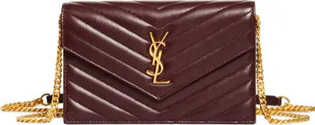 Cassandre Quilted Leather Wallet on a Chain | Nordstrom