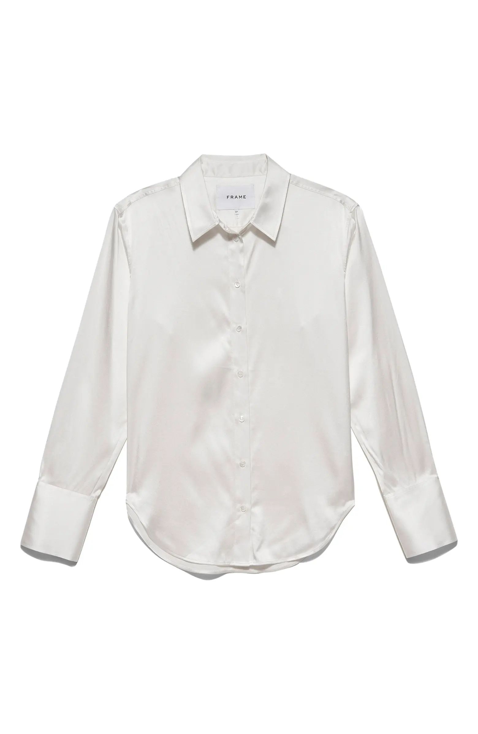 FRAME The Standard Women's Stretch Silk Button-Up Shirt | Nordstrom | Nordstrom