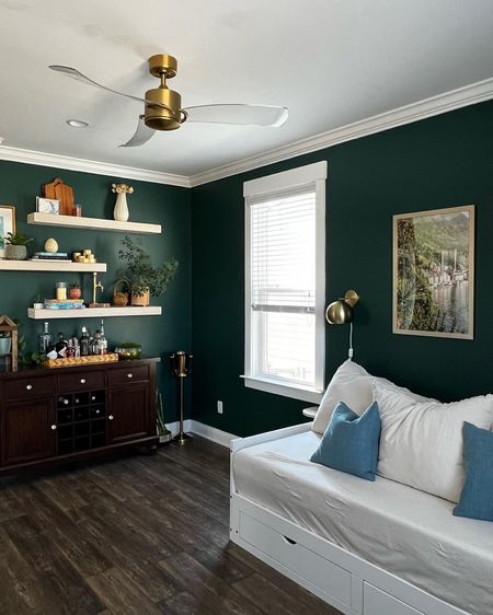 Guest room aesthetic
Bedroom, home decor, green room, home style

#LTKunder100 #LTKFind #LTKhome