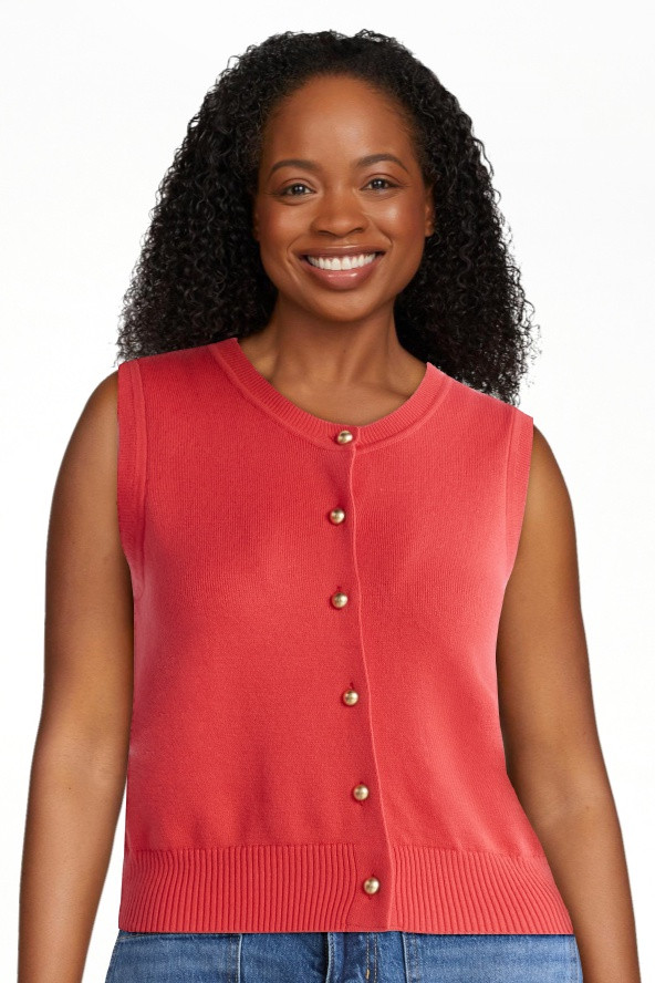 Free Assembly Women's Sleeveless Cardigan Sweater, Lightweight, Size XS-2XL | Walmart (US)