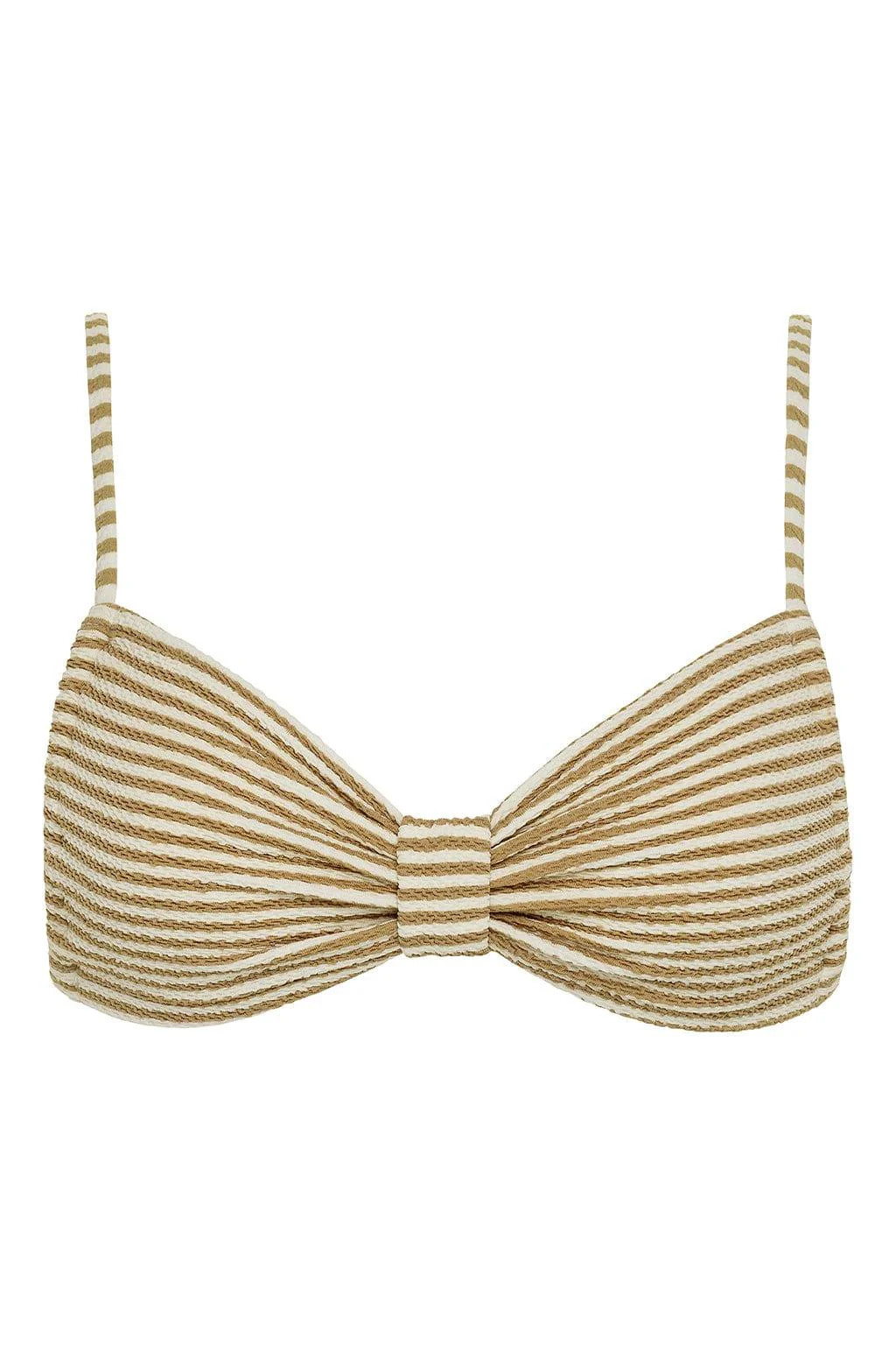 Neutral Stripe Devin Bikini Top | Montce