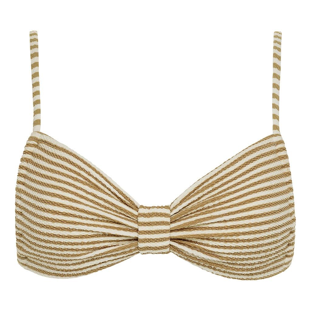 Neutral Stripe Devin Bikini Top | Montce