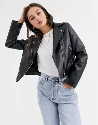 ASOS DESIGN ultimate faux leather biker jacket in black | ASOS US