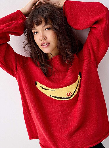 Banana boxy-fit sweater | Simons