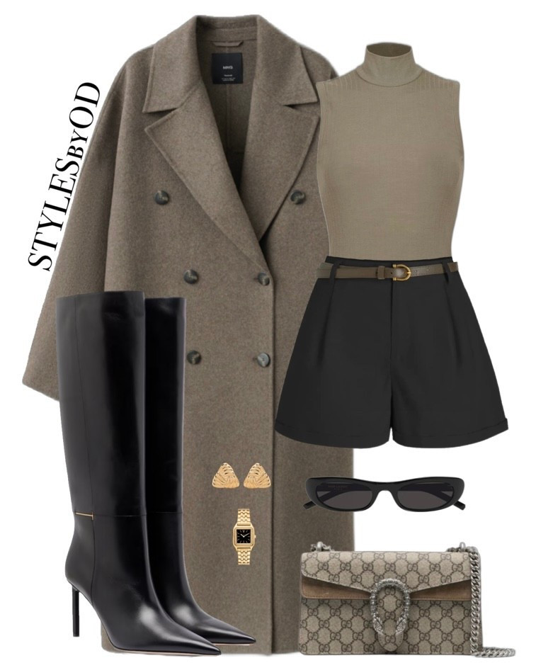 SOPHISTICATED AND CHIC🦪

Redefining Quiet Luxury with this sophisticated neutral palette. This look is all about structural balance—pairing a long-line khaki beige wool coat with tailored black shorts and tall stiletto boots for an effortlessly powerful and timeless capsule vibe.

#LTKsytletip #LTKfashion #casualchic #workwear Office outfit in neutra tones, old money, effortlessly chic winter capsule wardrobe, spring 

#LTKSeasonal #LTKWorkwear #LTKootd